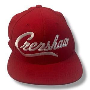 Marathon Clothing Crenshaw SnapBack Hat Cap Red/White Nipsey Hussle TMC
